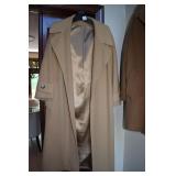 REGENCY PURE CAMEL HAIR COAT, SIZE SMALL