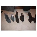 TARYN ROSE GREEN SUEDE, LOFT BROWN BOOTS, BCB