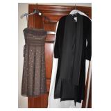 BCBG XS BROWN DOT DESIGN GOWN AND BLACK SZ.