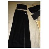 CACHE SZ. 2 BLACK VELVET SKIRT & SLEVELESS TOP,