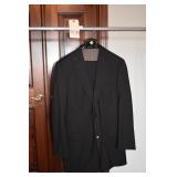 BLACK PIN STRIPE SUIT BOSS 38" WAIST PANTS 44L