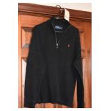 RALPH LAUREN POLO LARGE BLACK ZIP UP