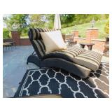 DOUBLE CHAISE LLOYD FLANDER WITH CUSHION STRIPPED