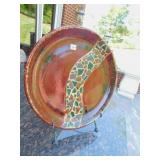 21" DECORATOR PLATE WITH CAST IRON EASEL