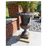 CAST IRON PLANTER BLACK/BRONZE FINISH 23" D X 30"