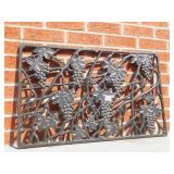 CAST GRAPE PATTERN PLAQUE 29" W X 18" H
