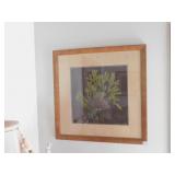 AQUA/SEAWEED FRAMED PICTURES LINEN PRINTED MATT,
