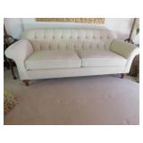 ARHAUS SOFA TUFTED BACK WITH WOOD LEGS 83" W X