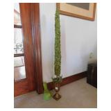 TOPIERY AND GREEN BIRD 43" H