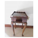 CHERRY SIDE STAND W/ PULL OUT TRAY 12" SQUARE X