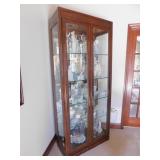 CURIO CABINET - LIGHTED INTERIOR - 80" H X 35" W