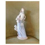 NAO BY LLADRO GIRL WITH TREE BEHIND- 12"H