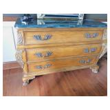 THREE DRAWER CONSOLE COUNTRY FRENCH FINISH MAPLE
