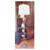FLOOR LAMP WITH BEADED CENTER  63" H