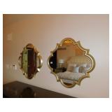 WALL MIRRORS GOLD MOLDED FRAMES LIGHT WEIGHT -