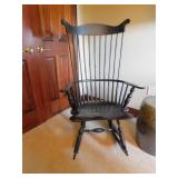 ANTIQUE BLACK EBONY FINISH ROCKER 25" W X 29" D X