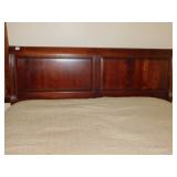 CHERRY QUEEN SLEIGH BED HEADBOARD/FOOTBOARD AND