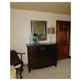 DRESSER  EXPRESSO FINISH 8 DRAWER WITH OPEN