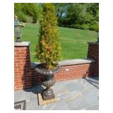 CAST IRON PLANTER BLACK/BRONZE FINISH 23" D X 30"