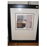 MODERN PRINT BLACK FRAME SIGNED LL 37" X 30"