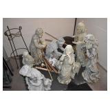 NATIVITY SCENE 8 PC SOME BROKEN PIECES