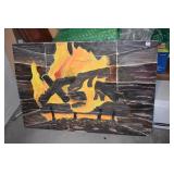 FIREPLACE BOARD 47" X 32" WITH HANDLE