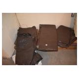 GROUP OF 4 TARPS APPROX. 9 X 12 BROWN