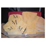 POTTERY BARN YELLOW BATH TOWELS (2) UNMONOGRAMMED