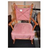 CHILDS ROCKER W/ RED/ BLACK GRAY UPHL.