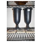 POTTERY BAR 12" URN AND WINE COASTERS