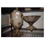 CASTILIAN METAL BASE AND CERAMIC CENTER PC. BOWL