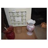 POTTERY BARN NEW CANDLE SET AND 2 VASES