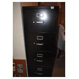FOUR DRAWER BLACK FILE CABINET