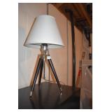 TABLE LAMP BLACK AND CHROME 25" H