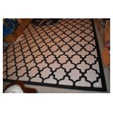 ROOM SIZE RUG TAN BACK GROUD W/ RAISED BROWN