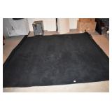 BLACK AREA RUG WITH FRINGE 9 X 12