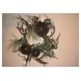 WREATH BLUE PINECONE DECORATIONS