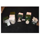 SNOWBABIES, SLED RIDING MUSIC BOX, FLAG HOLDER ETC