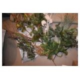 GROUP OF ARTIFICIAL GREEN AND FLOWERS