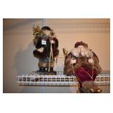 VICTORIAN STAND AND SANTA SHELF SITTER