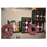 GROUP ORNAMENTS AND BERRY WREATHS