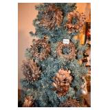 FEATHER ORNAMENTS 8 AND 2 HAND BLOWN ORNAMENTS