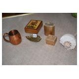 HUMMEL BOX, METAL LEAF, SHELL, DRESSER SET