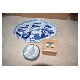 TIFFANY COVERED BOX, MYGESTIC SEAPORT PAPER WEIGHT