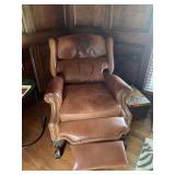 BARCA LOUNGER BROWN DESTRESSED LEATHER FINISH