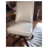 LEATHER OFFICE CHAIR ON CASTERS
