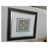ART WORK SHADOWBOX FRET WORK DESIGN BLACK AND