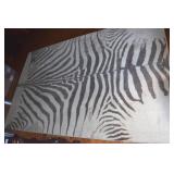 WOLMARK POTTERY BARN ZEBRA MOTIF AREA RUG 8 X 5