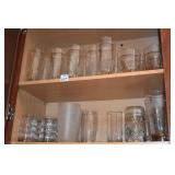 WEIGHTED BASE GLASSES APROX 20 & OTHER MISC GLASS