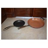 RED COPPER PAN, 8" KITCHEN AIDE NON STICK PAN